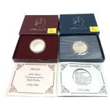 x2- 1982 Proof/Unc. Commemorative half dollars