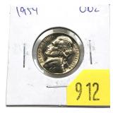 1954 Jefferson nickel, Unc.