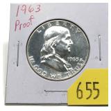 1963 Proof half dollar