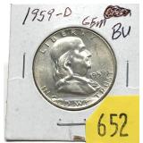 1959-D Franklin half dollar