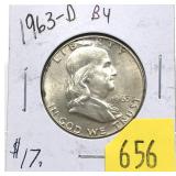1963-D Franklin half dollar