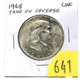 1948 Franklin half dollar