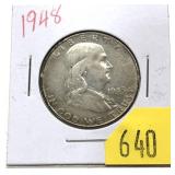1948 Franklin half dollar
