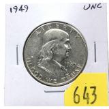 1949 Franklin half dollar