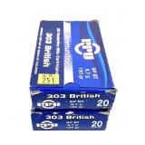 x2- Boxes of .308 British 150-grain PPU SPBT