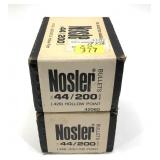 x2- Boxes of .44 Cal. 200-grain HP Nosler bullets