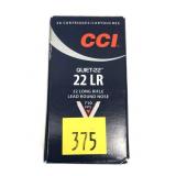 Box of .22 LR. CCI Quiet-22 cartridges, 50 Rds.