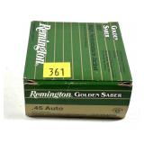 Box of .45 Auto 230-grain brass jacketed hollow