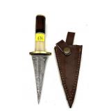 Custom Damascus steel double edge dager with