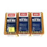 x3- Boxes of CCI .22 Mag. TMJ Maxi-Mag cartridges