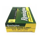 Box of .303 British 180-grain SP Core-Lokt
