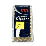 Box of .22 Mag. hollow point CCI Maxi-Mag