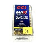 Box of .22 Mag. hollow point CCI Maxi-Mag