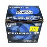 Box of 28 Ga. 2.75" No. 7 1/2 Federal Top Gun
