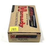 Box of .30-30 WIN 160-grain FTX Hornady