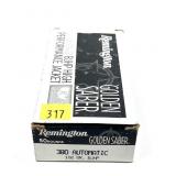 Box of .380 Auto 102-grain BJHP Remington Golden