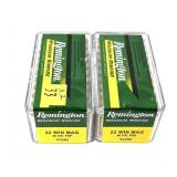 x2- Boxes of .22 Mag PSP Remington cartridges-x2