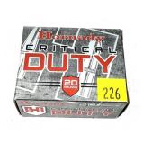 Box of .45 Auto +P 220-grain flexlock Hornady