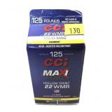 Carton of .22 Mag. hollow point cartridges,125 Rds