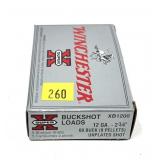 Box of 12 Ga. 2.75" Winchester 00 Buckshot loads,