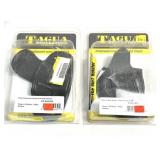 Lot: 2 Tagua Ruger LCR Black leather RH Holsters,