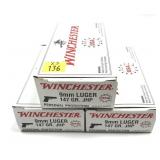 x3- Boxes of 9mm Luger 147-grain JHP Winchetser