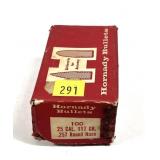 Box of .25 Cal. 117-grain Hornady round nose