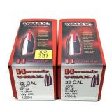 x2- Boxes of .22 Cal. 50-grain V-Max bullets,
