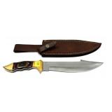 Custom Knife with embossed leather sheath -12.5"