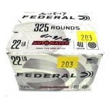 Box of .22 LR. Federal Automatch cartridges, 325