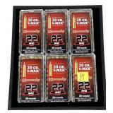 x6- Boxes of .22 Mag. V-Max Hornady cartridges-x6