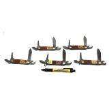 Lot, 5 vintage Boy Scout Imperial folding knives