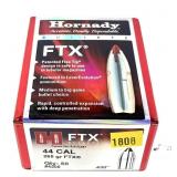 Box of .44 Cal. 265-grain Hornady FTX bullets,