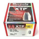 Box of .44 Cal. 240-grain Hornady XTP bullets,