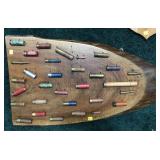 Cartridge/ Shotgun Shell Display on wood