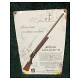Browning tin sign, 12" x 8"