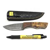 Custom handmade Damascus blade knife with