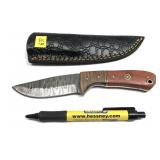 Custom handmade Damascus blade knife with