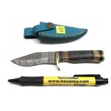 Custom handmade Damascus blade knife with