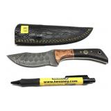 Custom handmade Damascus blade knife with