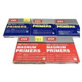 Lot: CCI Small pistol, and Large pistol primers,