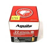 Box of .22 LR. HP Aguila cartridges, 250 Rds.