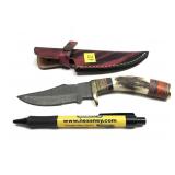 Custom handmade Damascus blade knife with