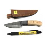 Custom handmade Damascus blade knife with