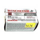 Box of .22 Mag. jacketed HP Winchester