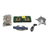 Lot: U.S Army Necklace, Shooting Badge, Great