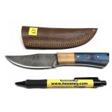 Custom handmade Damascus blade knife with
