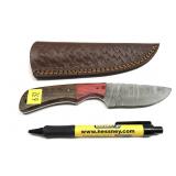Custom handmade Damascus blade knife with