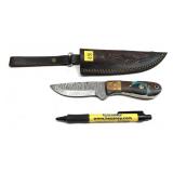 Custom handmade Damascus blade knife with
