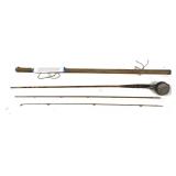 Early Split Bamboo Fly rod - with bark wood